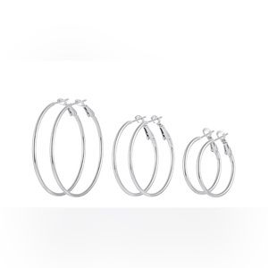 silver Plated Hoop Earrings